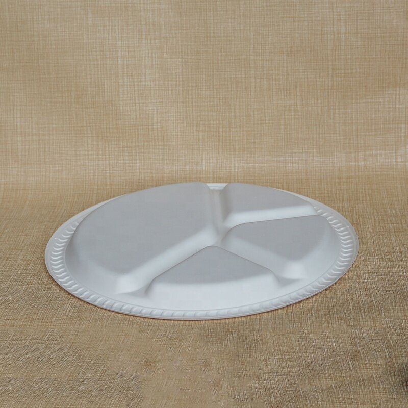 Cornstarch Dish Plate Factory - Custom 11 Inch 4 Compartment