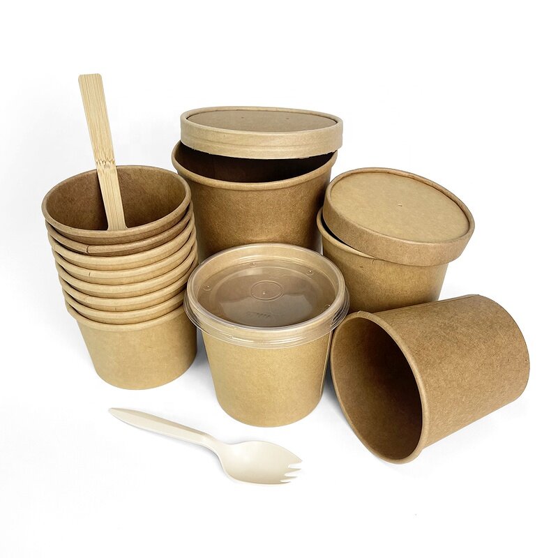 Kraft Paper Cup Factory - Custom Vented Lid Take-Away OEM