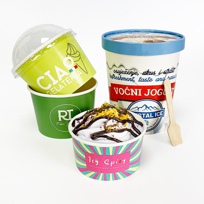 Ice Cream Paper Cup Factory - Custom Yogurt Packaging OEM