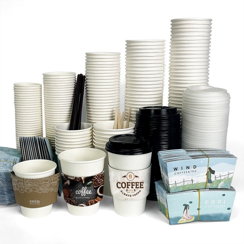 Biodegradable Paper Cup Supplier - Custom Mini 2-8oz with Lid