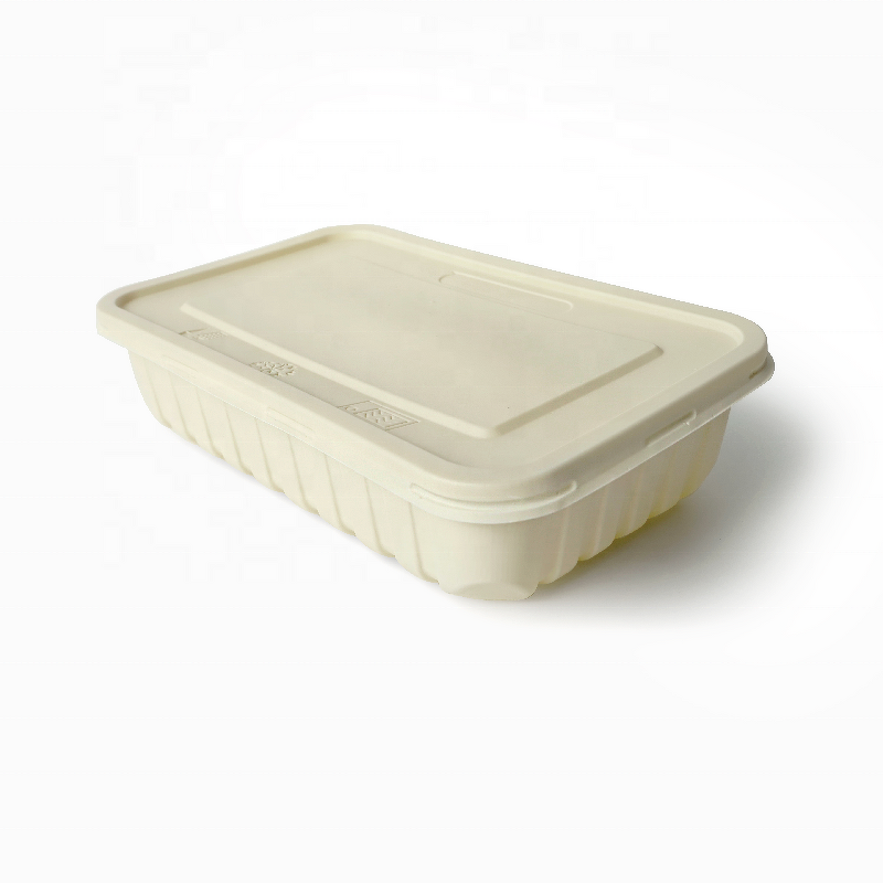 Corn Starch Food Container Factory - Custom Beige Color Takeaway