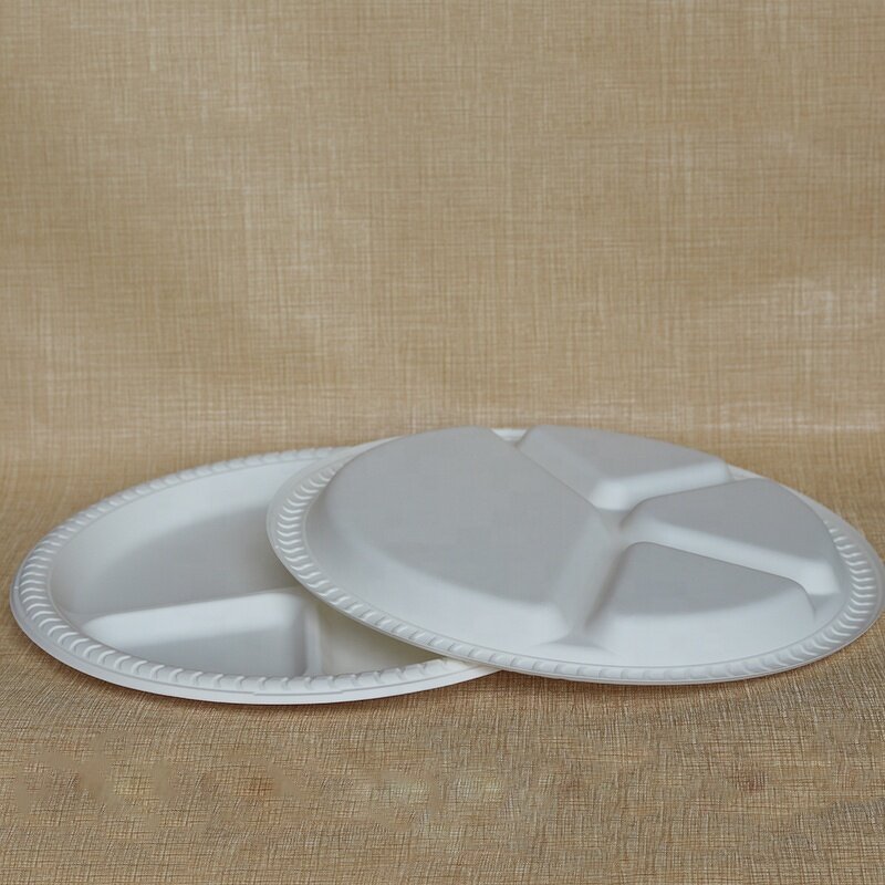 Cornstarch Dish Plate Factory - Custom 11 Inch 4 Compartment
