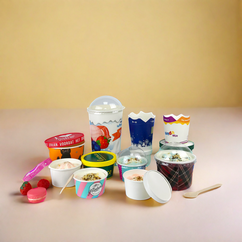 Mini Ice Cream Cup Supplier - Custom Clear Reusable with Spoon