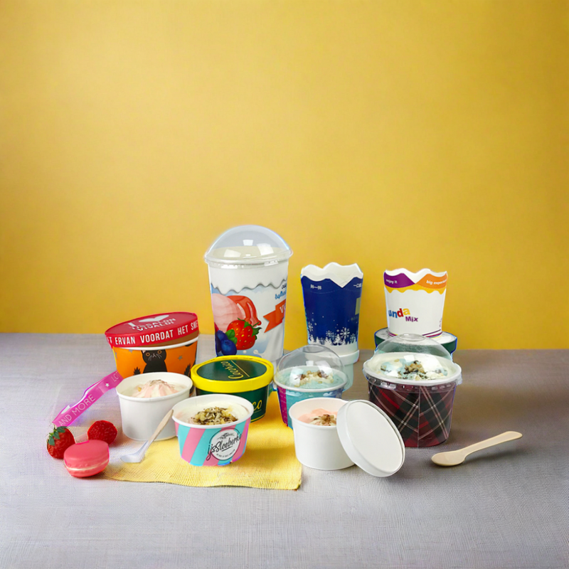 Ice Cream Paper Cup Factory - Custom Kraft Frozen Yogurt Cup