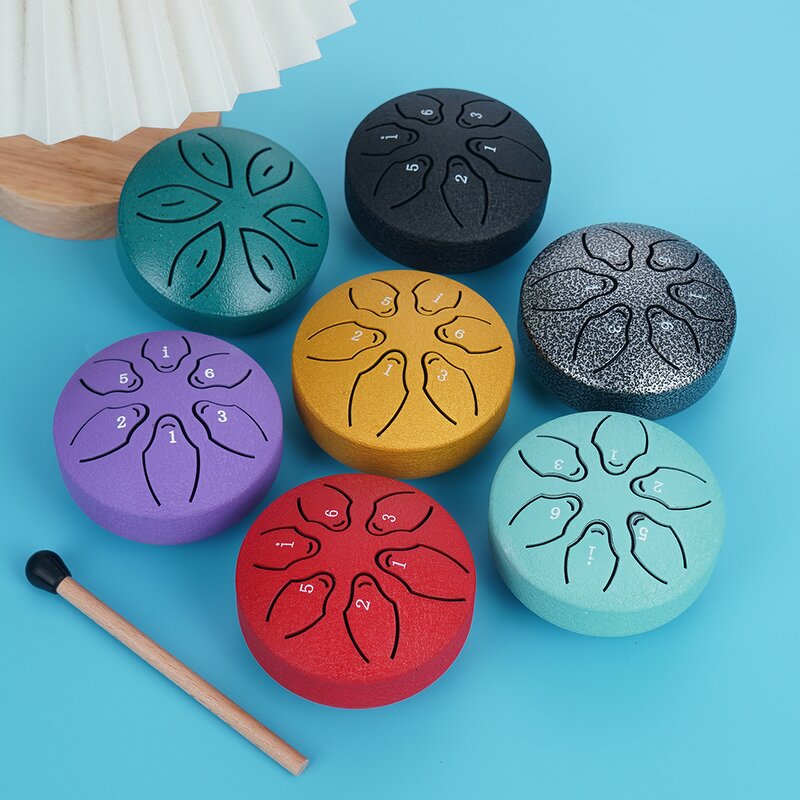 Mini Tongue Drum Manufacturer - OEM/ODM 3 Inch 6 Note Steel Handpan for Kids