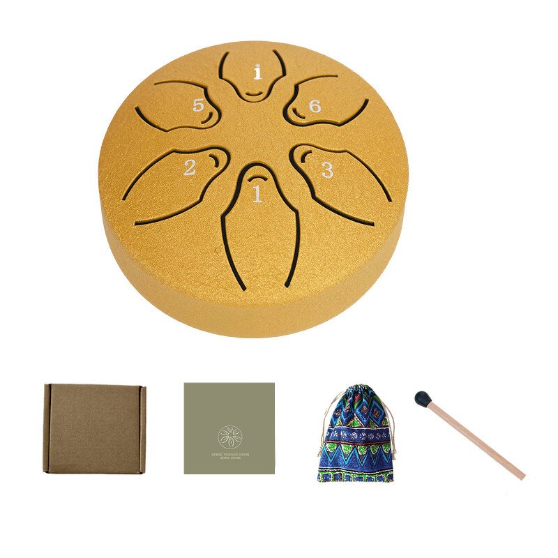 Mini Tongue Drum Manufacturer - OEM/ODM 3 Inch 6 Note Steel Handpan for Kids