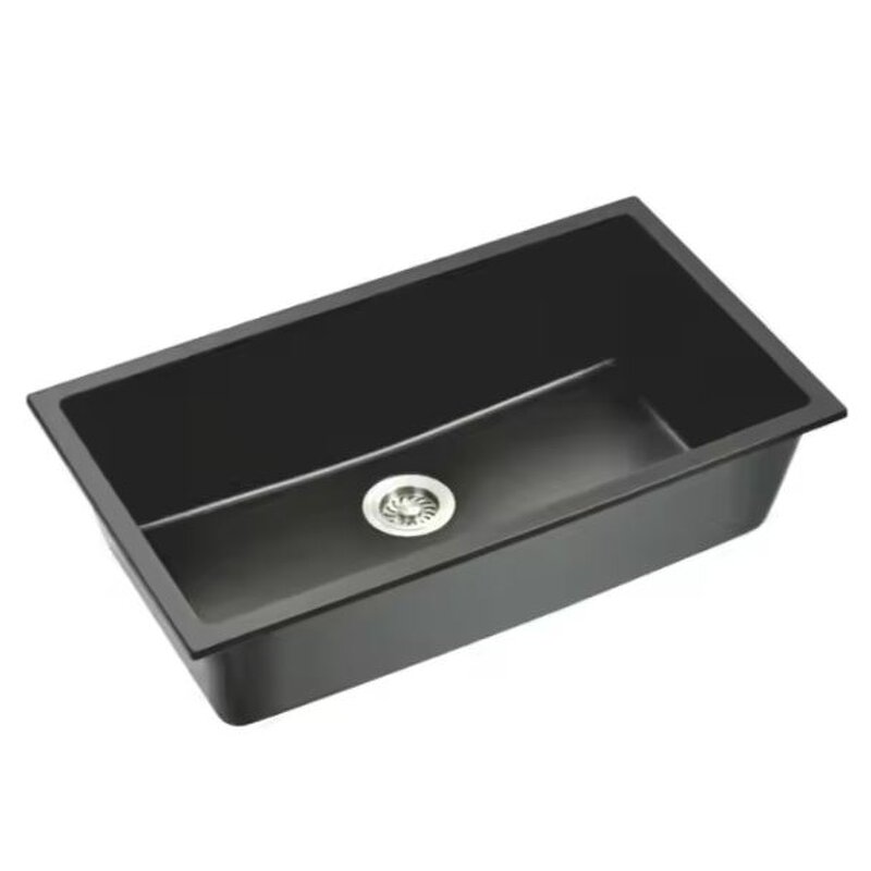 Kitchen Sink Manufacturer - OEM/ODM Custom Black Granite Single Bowl Basin Sink