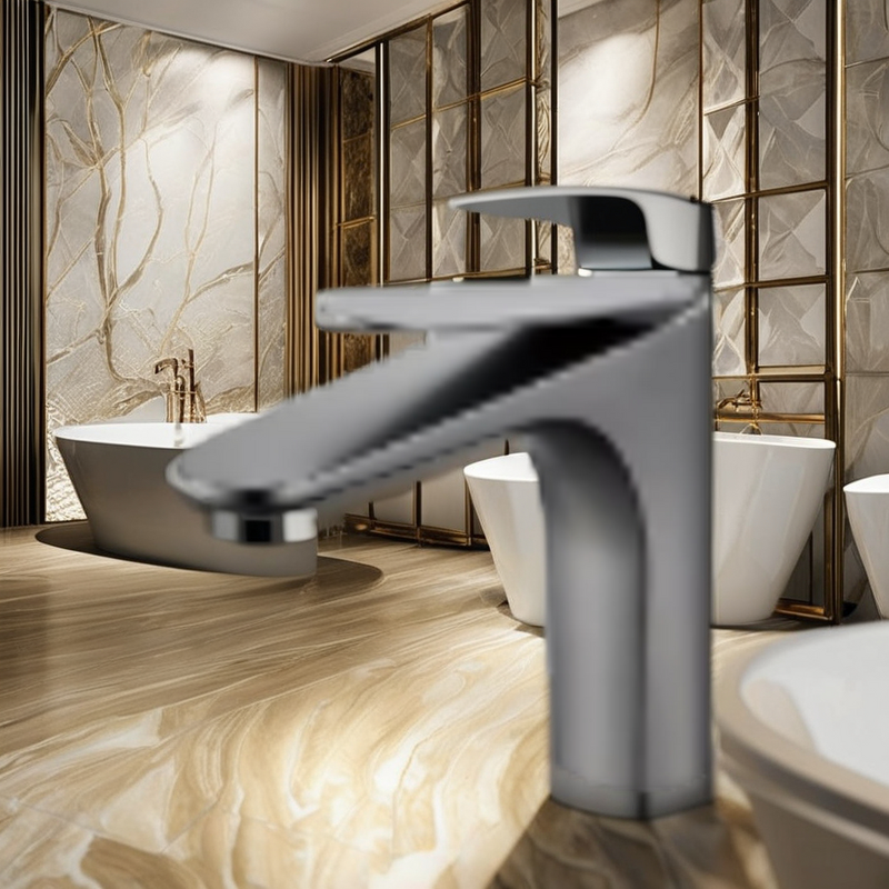 Basin Faucet Manufacturer - OEM/ODM Custom Single-Hole Brushed Gold Mixer Tap