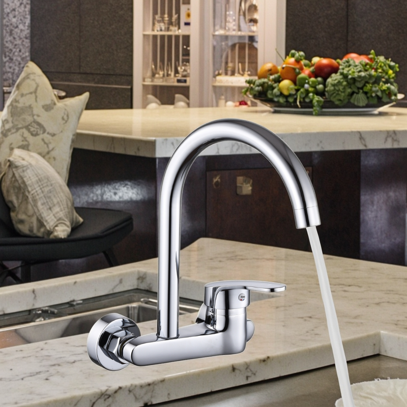 Kitchen Faucet Manufacturer - OEM/ODM Custom Wall Mounted 2-Hole Single Handle Faucet