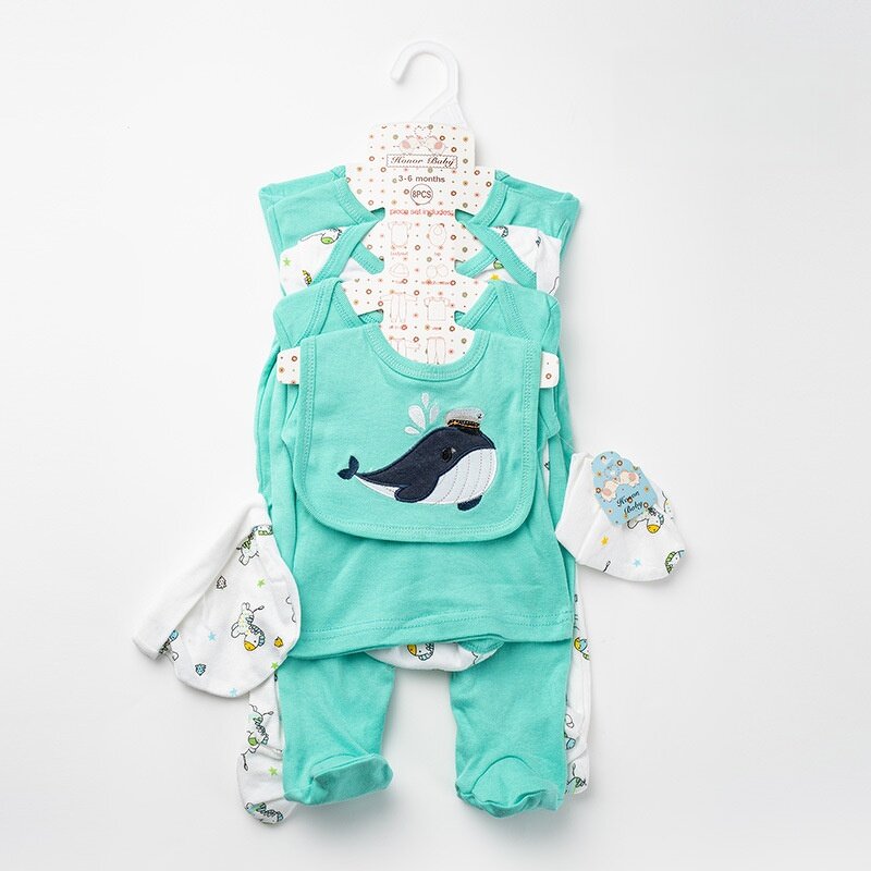 Baby Clothing Set Supplier - Custom 8 Piece Romper Set
