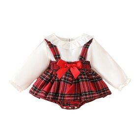 Baby Romper Factory - Custom Christmas Plaid Dress OEM