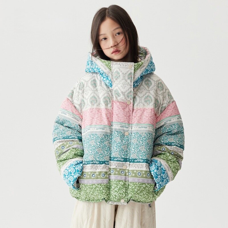 Girls Down Jacket Factory - Custom Printed Hooded Loose