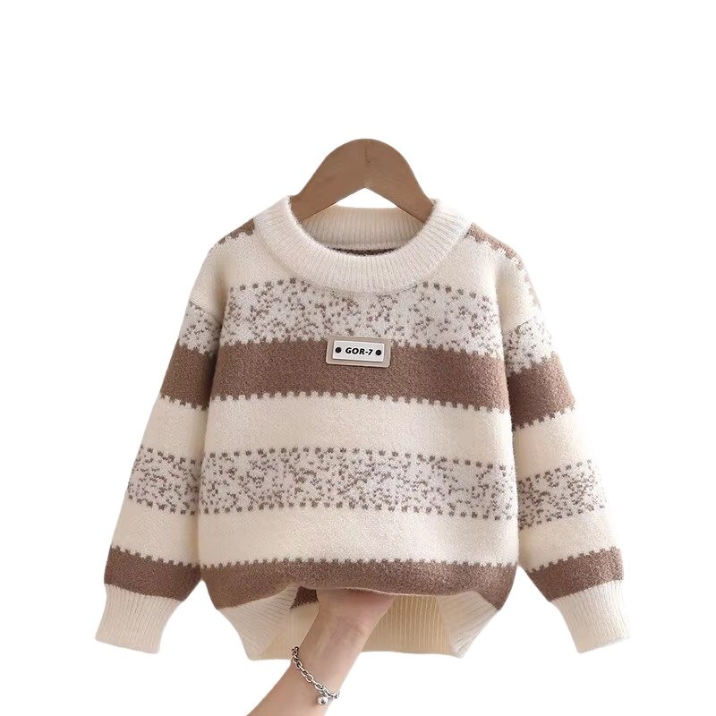 Boys Sweater Supplier - Custom Velvet Pullover OEM