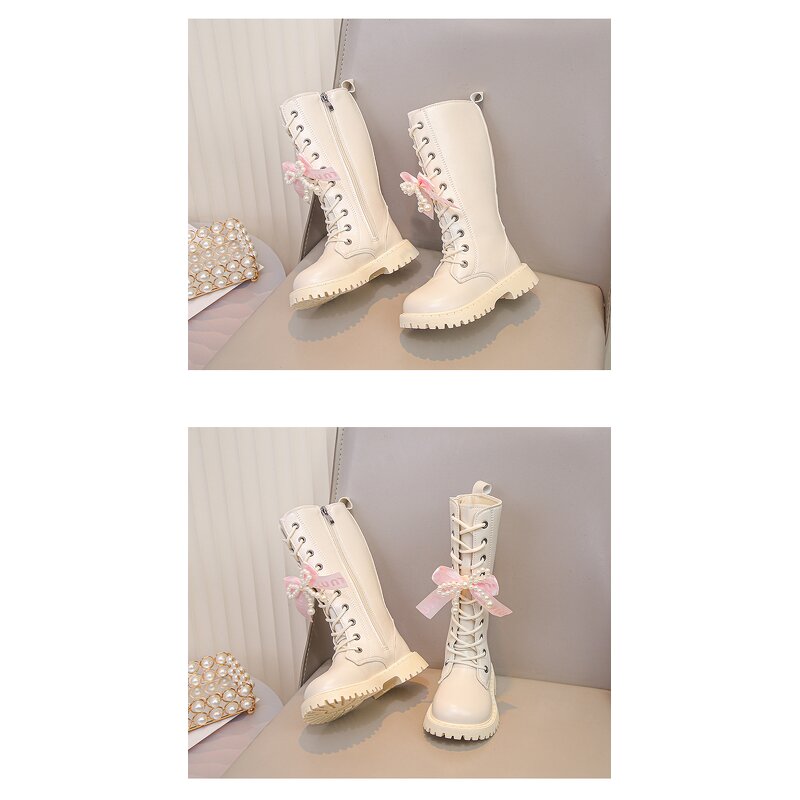 Children's Boots Manufacturer - Velvet Knee-High Boots