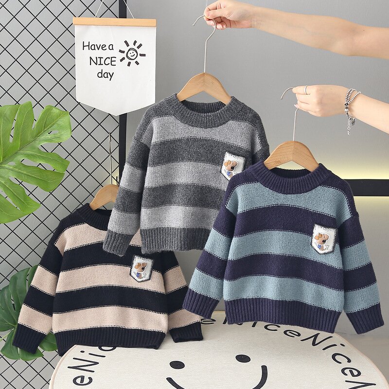 Children's Sweater Factory - Custom Striped Button OEM