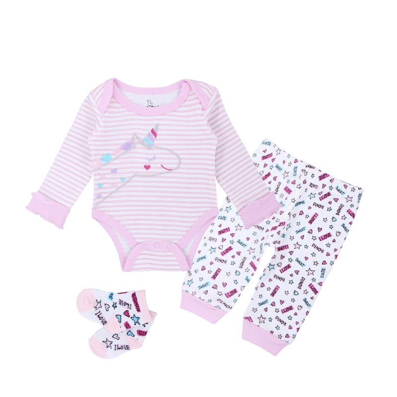 Newborn Clothing Set Supplier - Custom Long Sleeved Jumpsuit