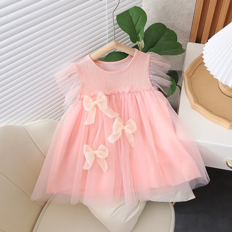 Girls Dress Manufacturer - Custom Flying Sleeve Skirt