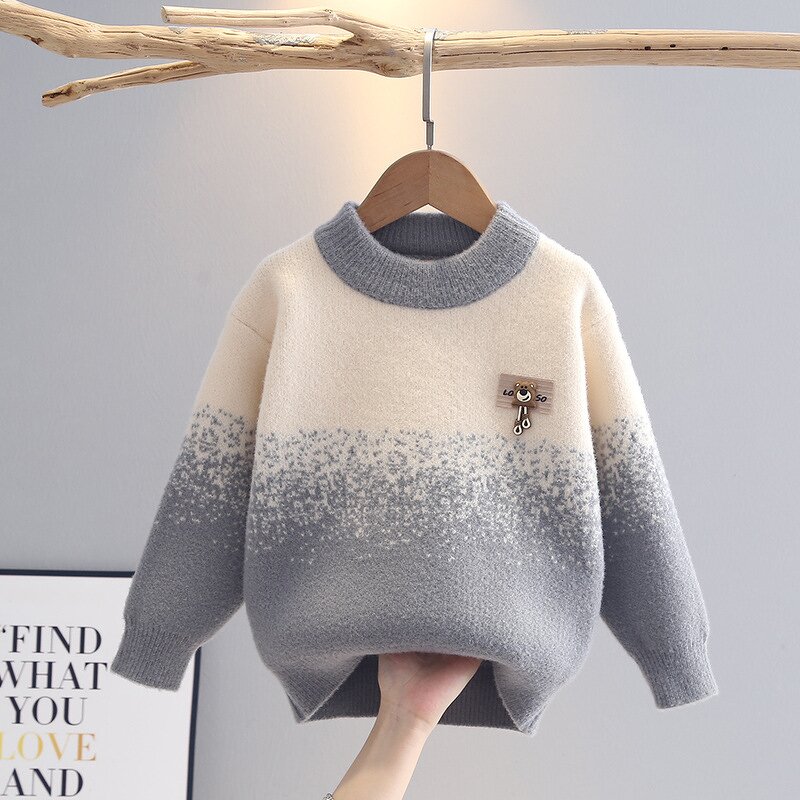 Children's Sweater Supplier - Custom Cartoon Pattern Top