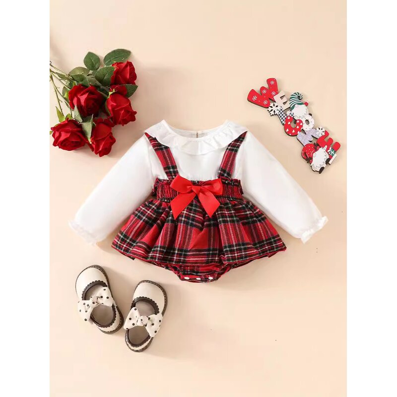 Baby Romper Factory - Custom Christmas Plaid Dress OEM