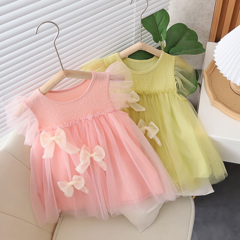 Girls Dress Manufacturer - Custom Flying Sleeve Skirt