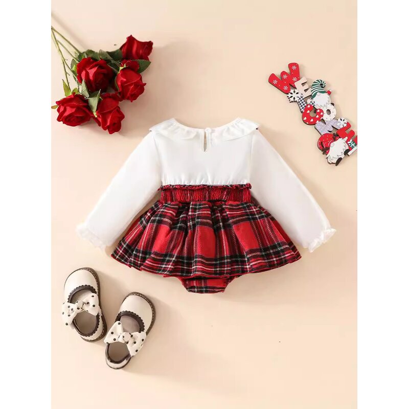 Baby Romper Factory - Custom Christmas Plaid Dress OEM