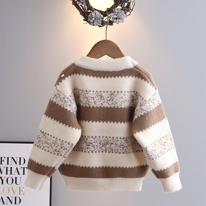 Boys Sweater Supplier - Custom Velvet Pullover OEM