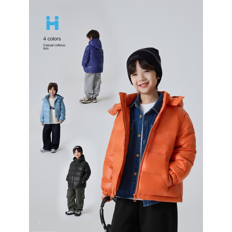 Boys Down Jacket Supplier - Custom Three-Proof Hooded OEM