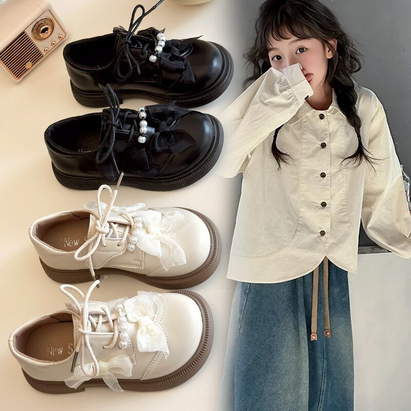 Girls Formal Shoe Supplier - Custom Butterfly Tie OEM