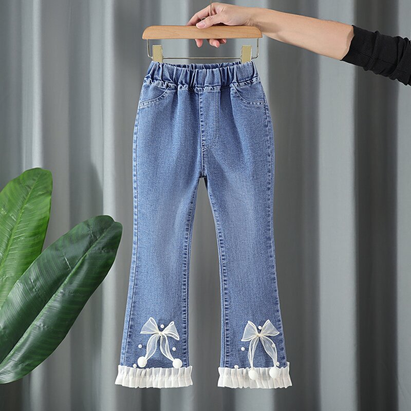 Girls Pants Manufacturer - Custom Flared Jeans OEM