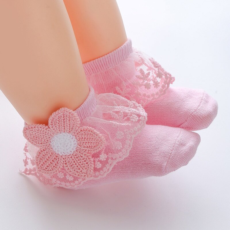 Baby Socks Factory - Cotton 3D Flower Decorated