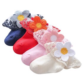 Baby Socks Factory - Cotton 3D Flower Decorated