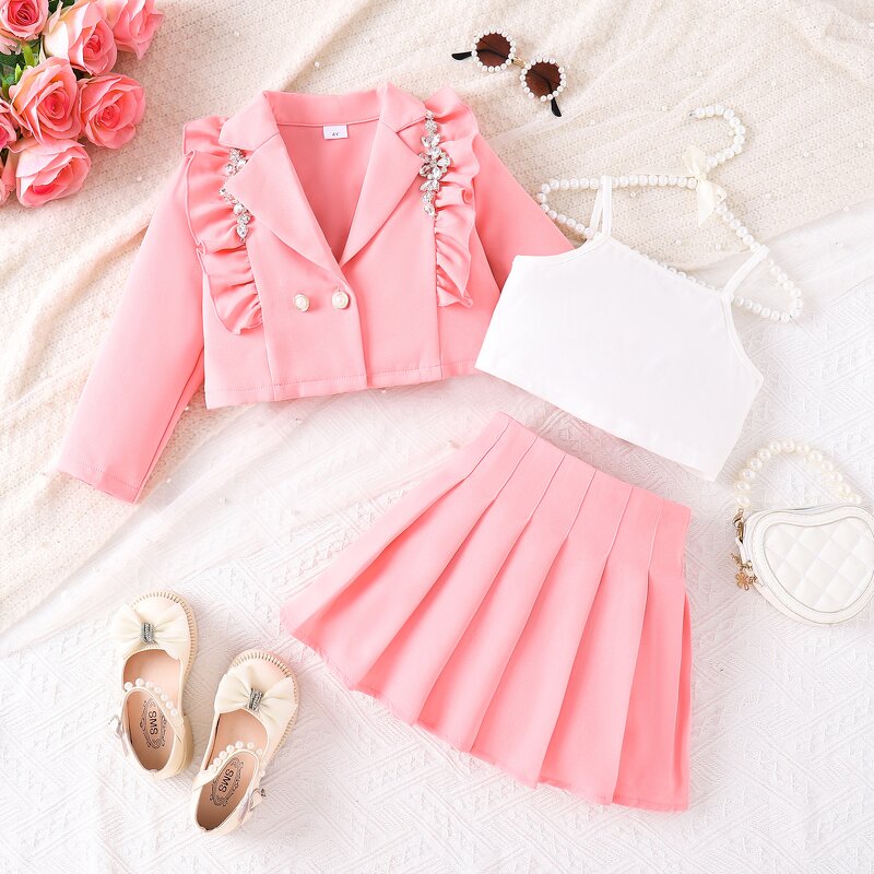 Girls Clothing Set Manufacturer - Custom 3 Pieces Outwear