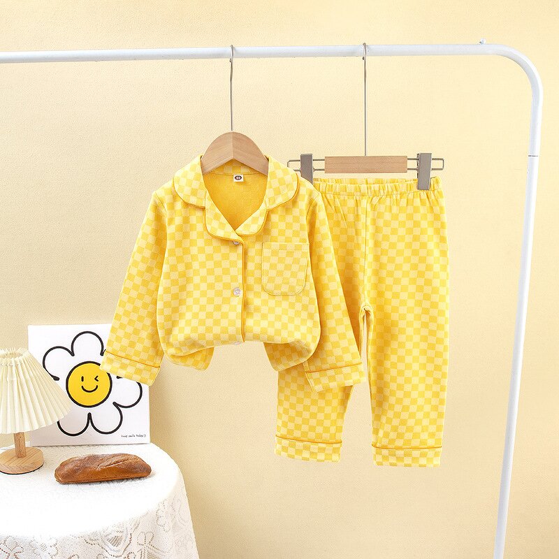 Children's Pajamas Factory - Custom Plaid Cardigan Set