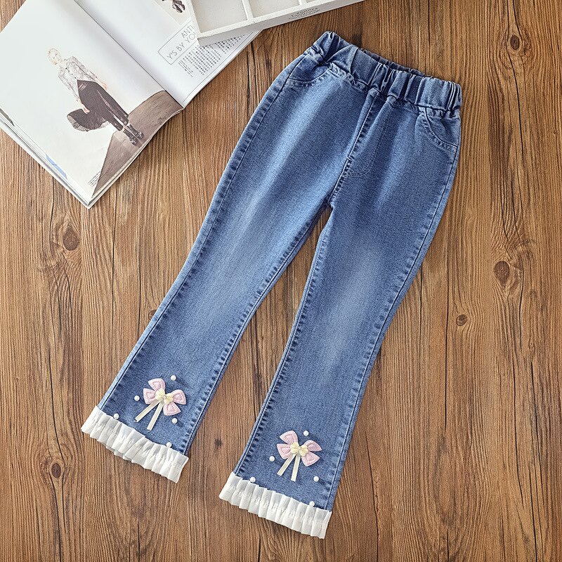 Girls Pants Manufacturer - Custom Flared Jeans OEM