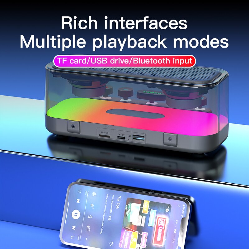 Portable Speaker Manufacturer - OEM/ODM RGB Lighting Wireless Microphone Speaker