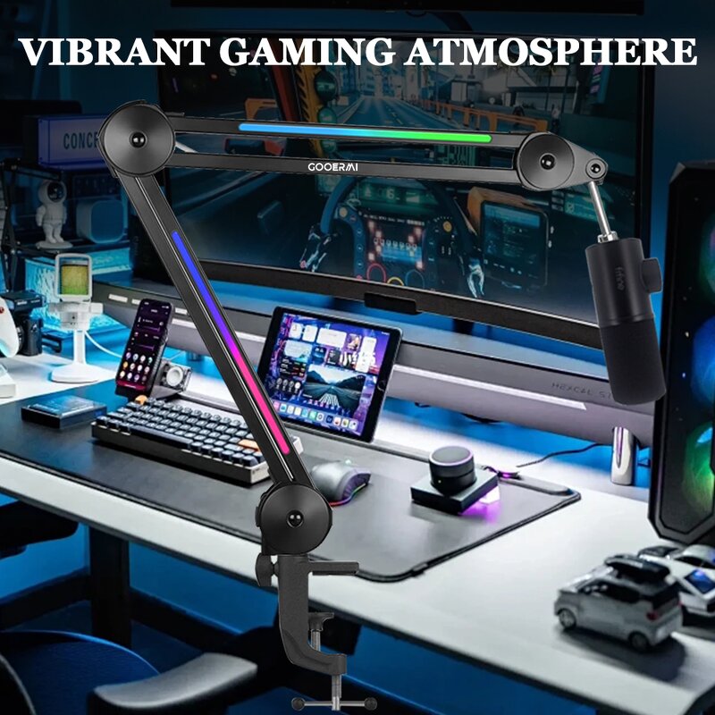Microphone Stand Manufacturer - OEM/ODM RGB Rotatable Metal Desktop Stand
