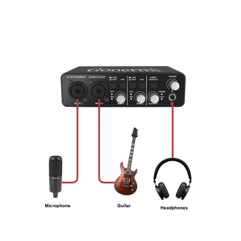 USB Audio Interface Manufacturer - OEM/ODM 2X2 USB Interface Dual XLR