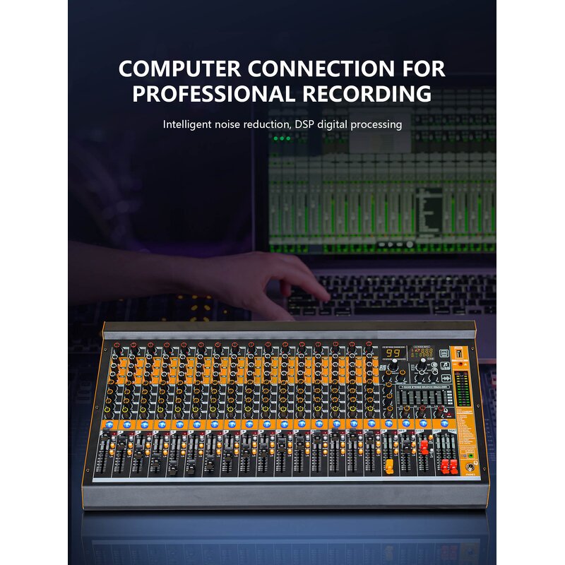 Audio Sound Card Mixer Manufacturer - OEM/ODM Dual 12-Band Recording Mixer