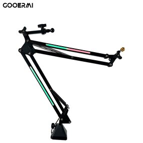Microphone Stand Manufacturer - OEM/ODM RGB Rotatable Sturdy Metal Desk Stand