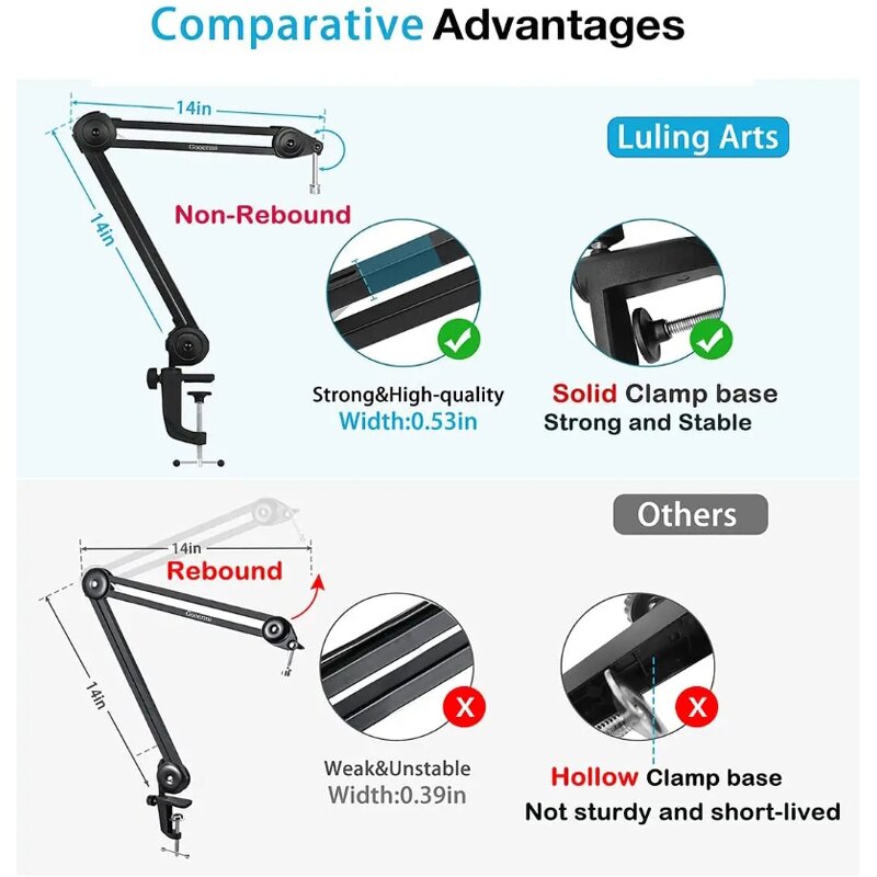 Microphone Stand Manufacturer - OEM/ODM Metal Desktop Heavy Duty Arm Holder