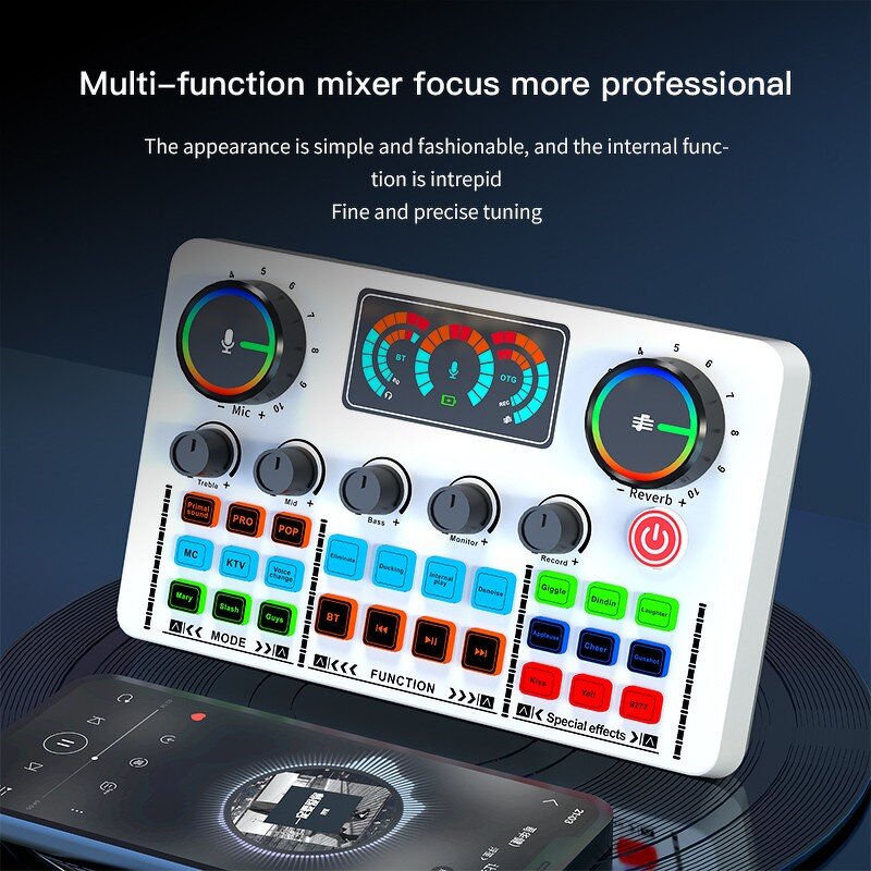 Live Sound Card Manufacturer - OEM/ODM Home KTV Voice Changer Audio Mixer