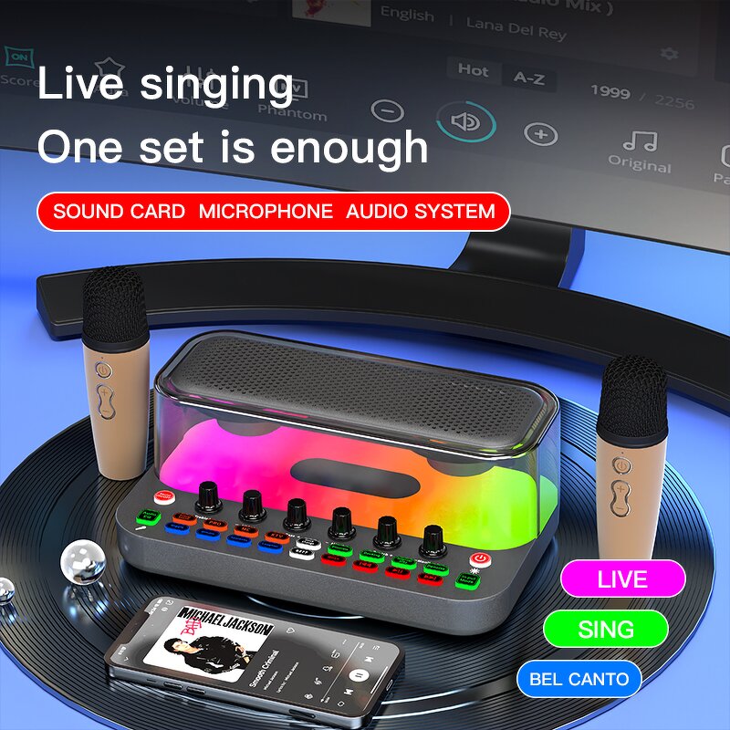 Desktop Microphone Kit Manufacturer - OEM/ODM 2 in 1 Sound Card Speaker Set