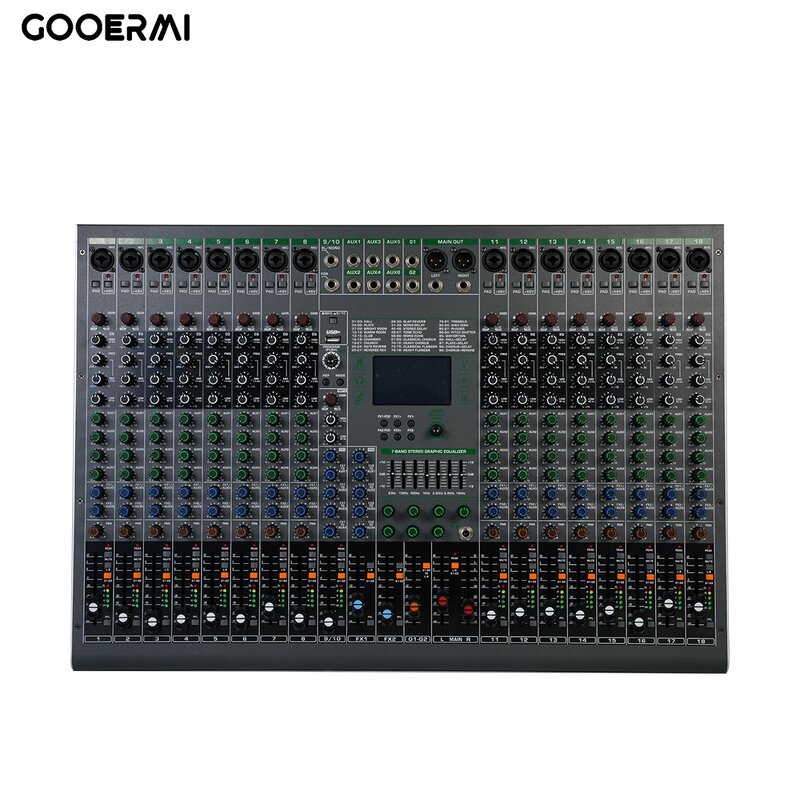 DJ Mixer Manufacturer - OEM/ODM 18 Channel DSP Effects Audio Console