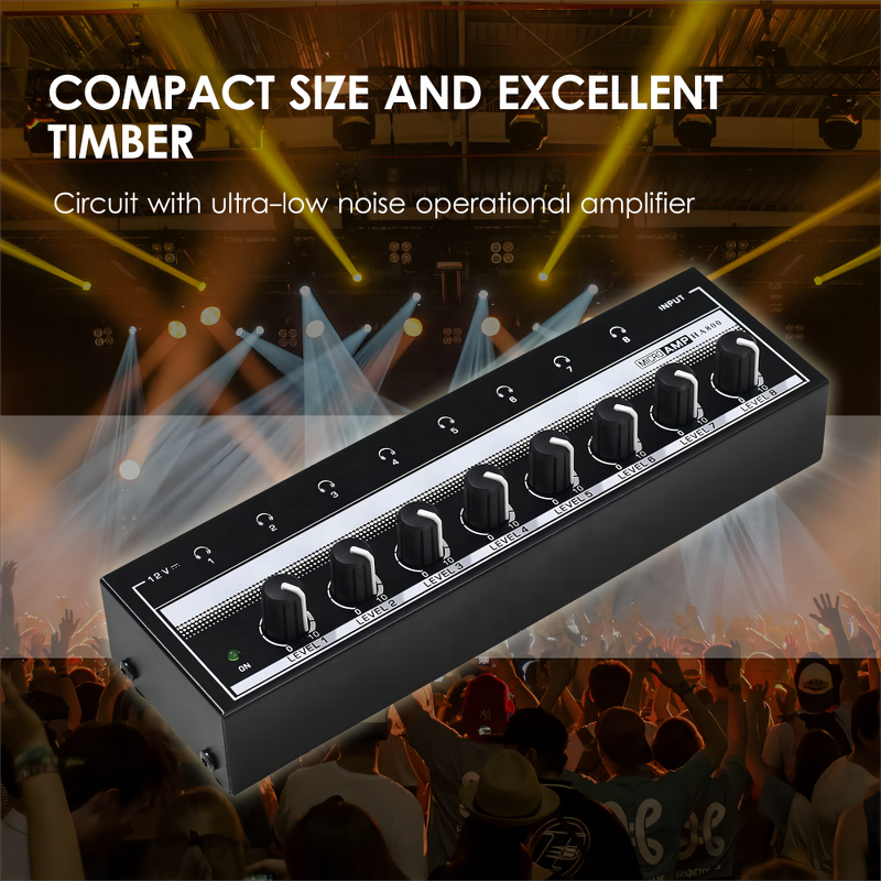 Headphone Amplifier Manufacturer - OEM/ODM 8 Channel Stereo Headphone Amplifier