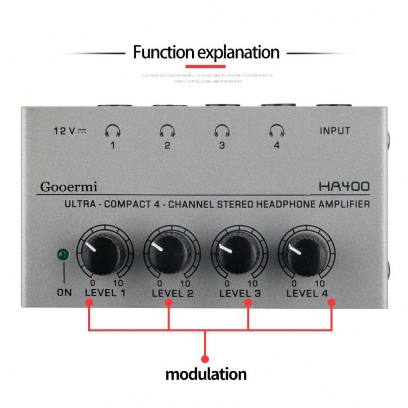 Headphone Amplifier Manufacturer - OEM/ODM 4 Channel Stereo Headphone Amp