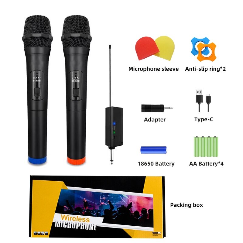 Wireless Microphone Manufacturer - OEM/ODM Dual Channel Plug&Play Handheld Mic