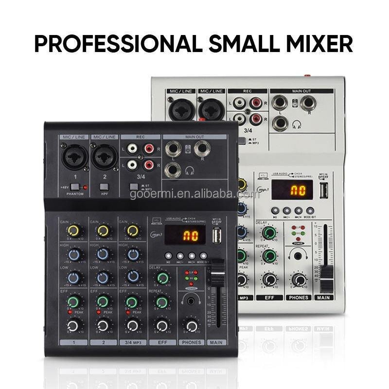 USB Audio Mixer Manufacturer - OEM/ODM Mini 4-Channel Built-In Delay Mixer