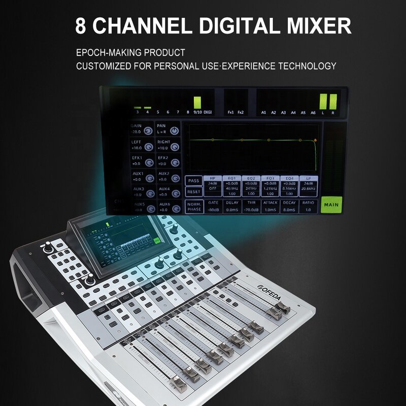 Sound Mixer Manufacturer - OEM/ODM 12 Channels Digital Echo Karaoke Mixer