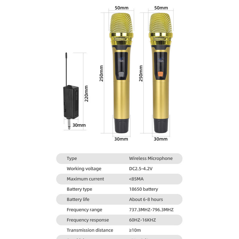 Wireless Microphone Manufacturer - OEM/ODM Handheld Rechargeable Cordless Mic