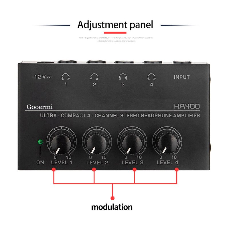 Headphone Amplifier Manufacturer - OEM/ODM 4 Channel Stereo Headphone Amp